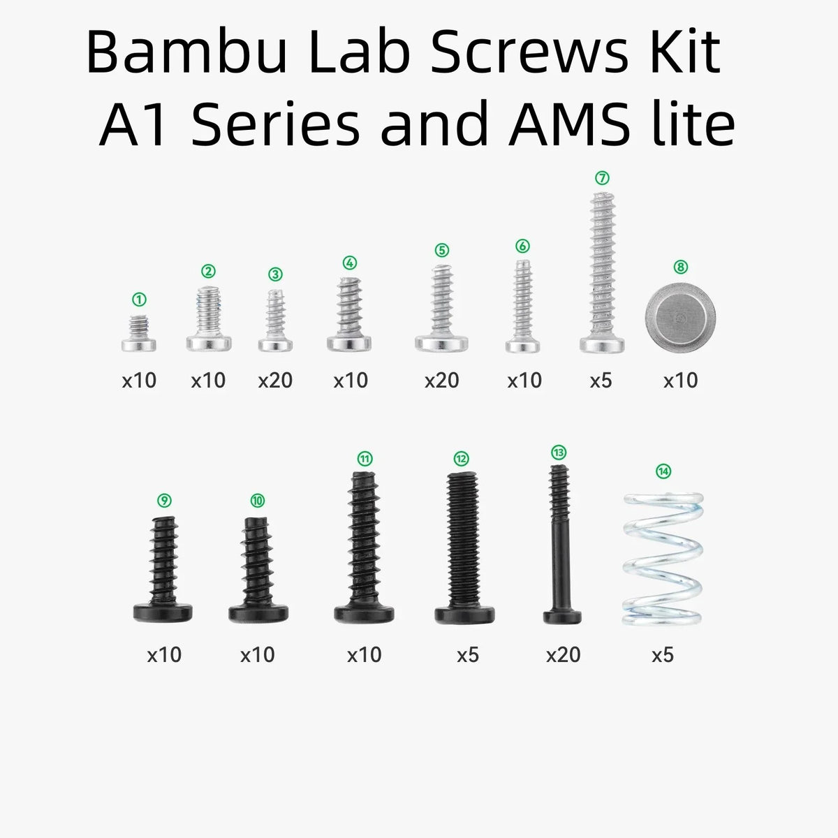 Bambu Lab Screws Kit – X1, P1, A1 Series & AMS Lite Mount