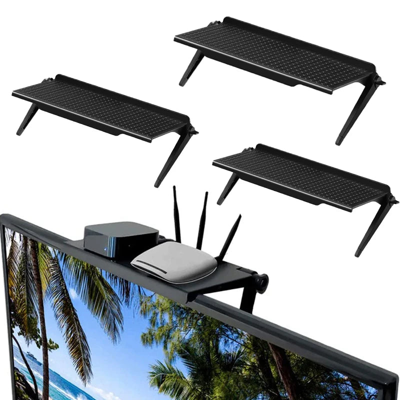 TV Monitor Top Storage Shelf & Desk Organizer Rack – ABS