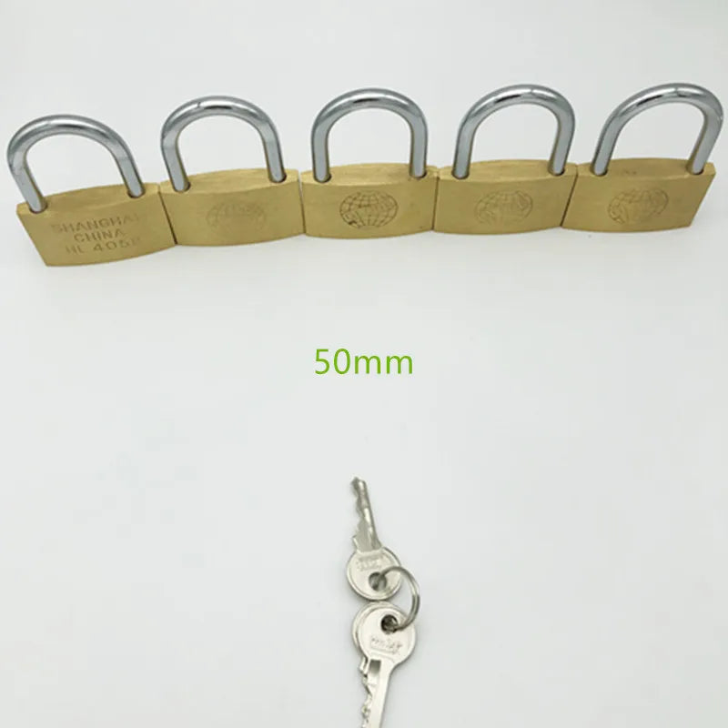 5-Pack 50mm Keyed-Alike Copper Padlocks – Drawer Luggage Box