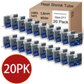 20-Pack HSE-211 Heat Shrink Tube Labels 5.8mm – Brother P-Touch