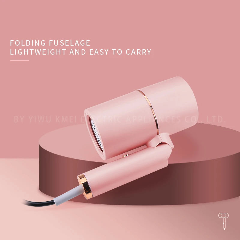 Kemei Negative Ion Hair Dryer – Foldable 2000W Pink