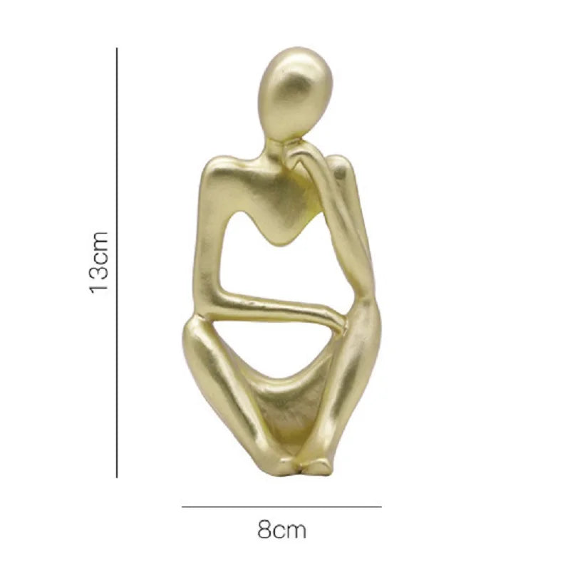 Abstract Thinker Resin Statue – Modern Home Décor Figurine