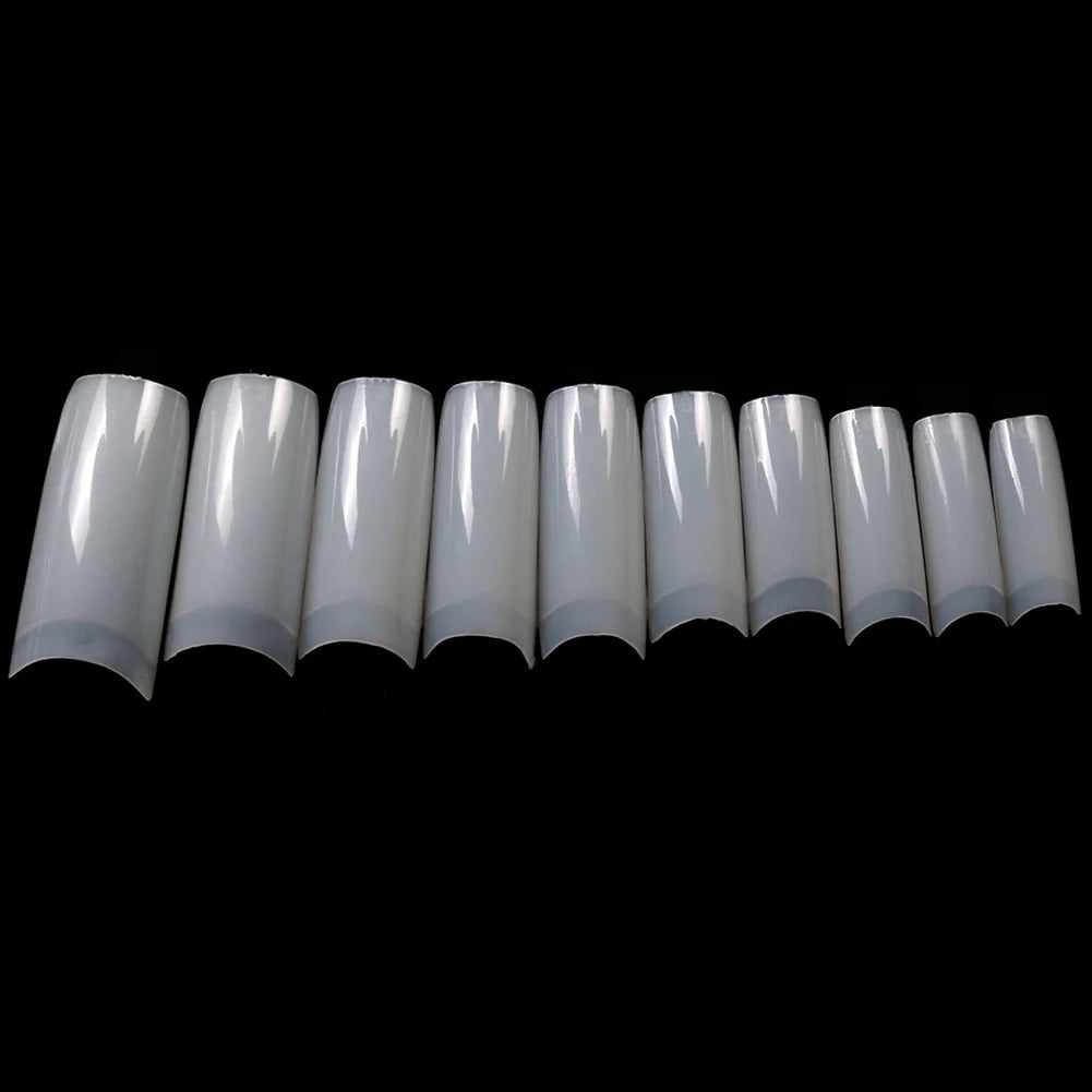100/500pcs Half French Acrylic Nail Tips UV Gel DIY Manicure