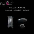 100PCS Half French Coffin False Nails – Natural & Clear Tips