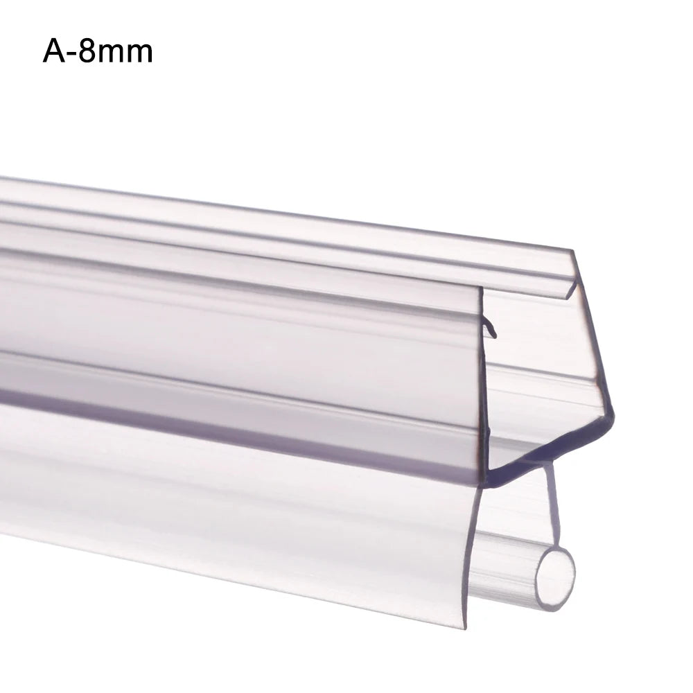 Transparent PVC Shower Door Seal Strip 4–12mm Glass Weatherstrip