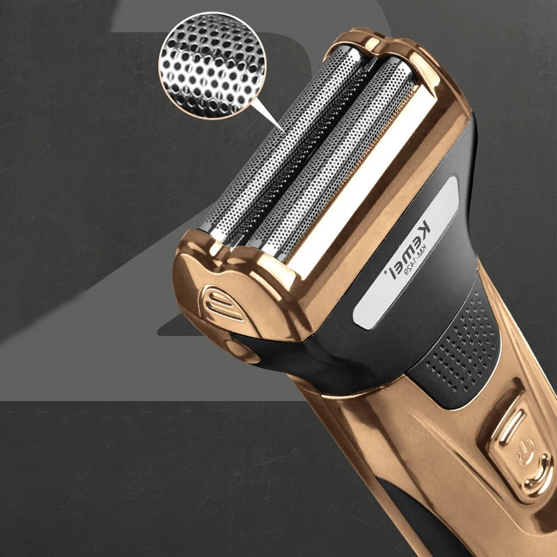 Kemei 3-in-1 Electric Shaver, Beard & Nose Trimmer Kit