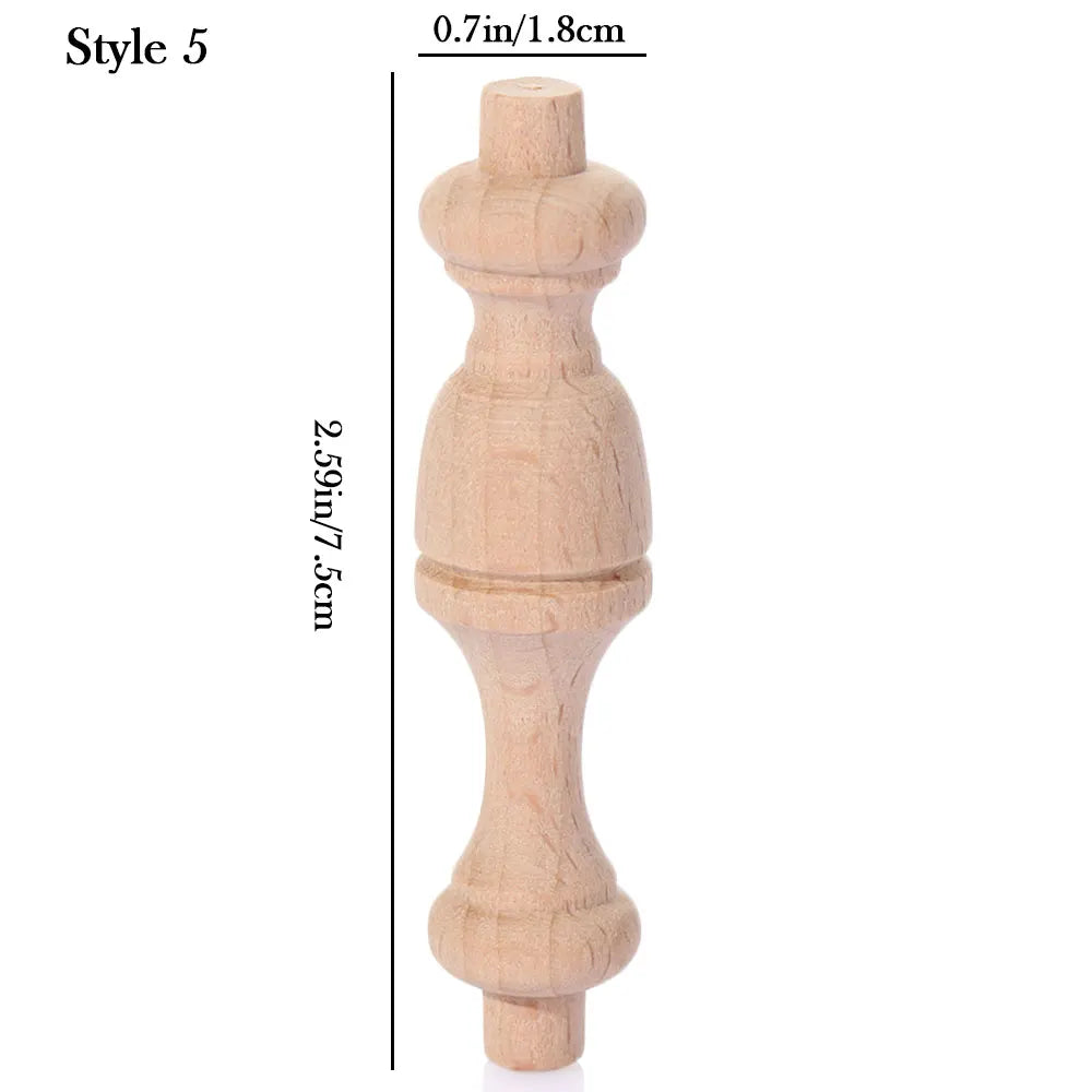Vintage Wood Carved Furniture Leg – European Style Cabinet Foot