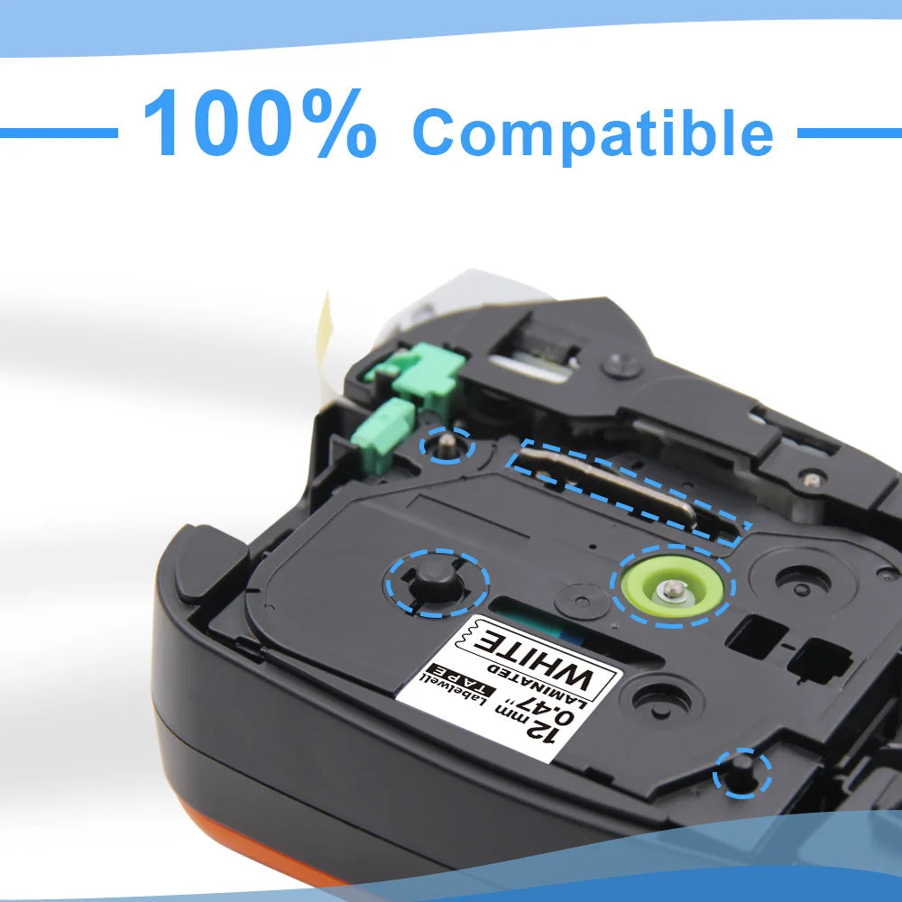 Labelwell 24mm Brother P-Touch Compatible Label Tape – 8m Roll