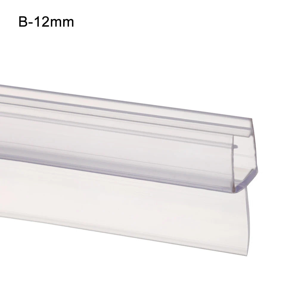 Transparent PVC Shower Door Seal Strip 4–12mm Glass Weatherstrip