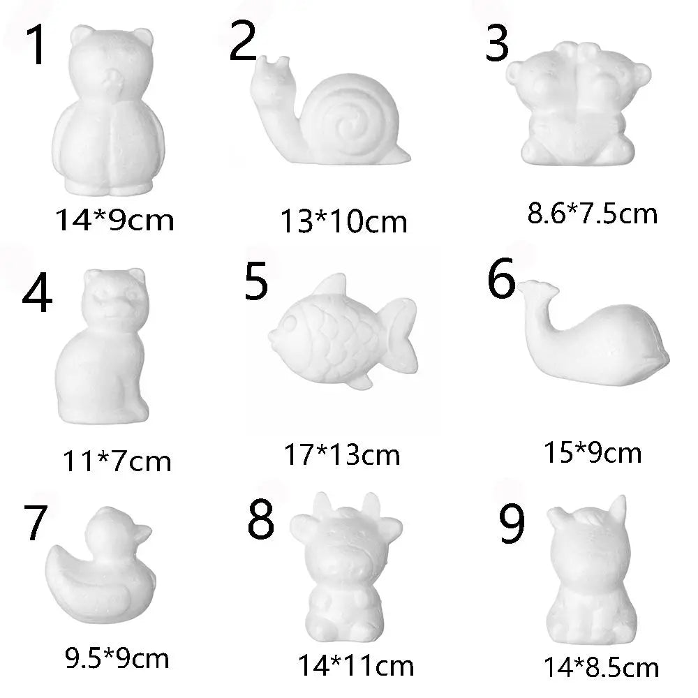 White Styrofoam Animal Shapes – DIY Foam Craft Models