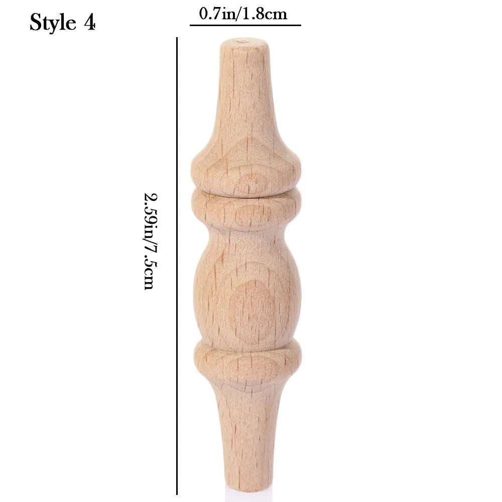 Vintage Wood Carved Furniture Leg – European Style Cabinet Foot