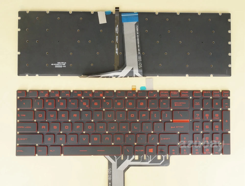Red Backlit Keyboard for MSI Alpha 15 17 – Multi-Language Layout