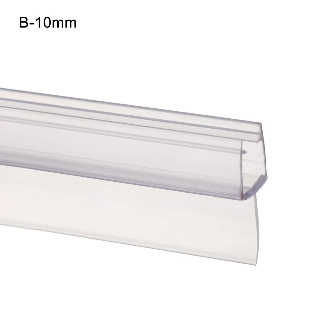 Transparent PVC Shower Door Seal Strip 4–12mm Glass Weatherstrip