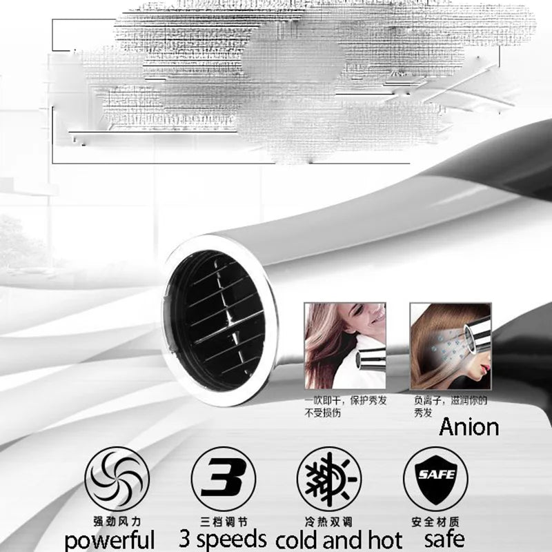 Kemei 1400W Pro Hair Dryer with Concentrator Nozzle | KM-8326