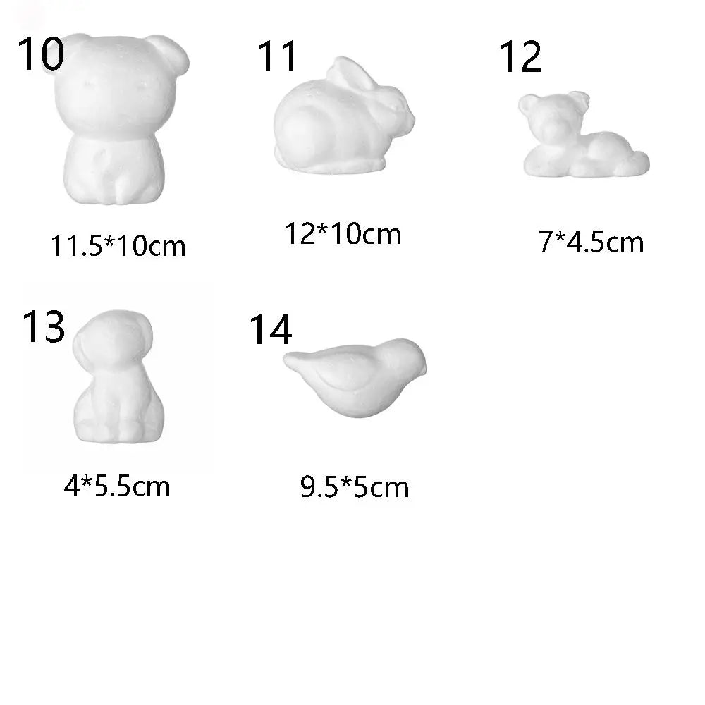 White Styrofoam Animal Shapes – DIY Foam Craft Models