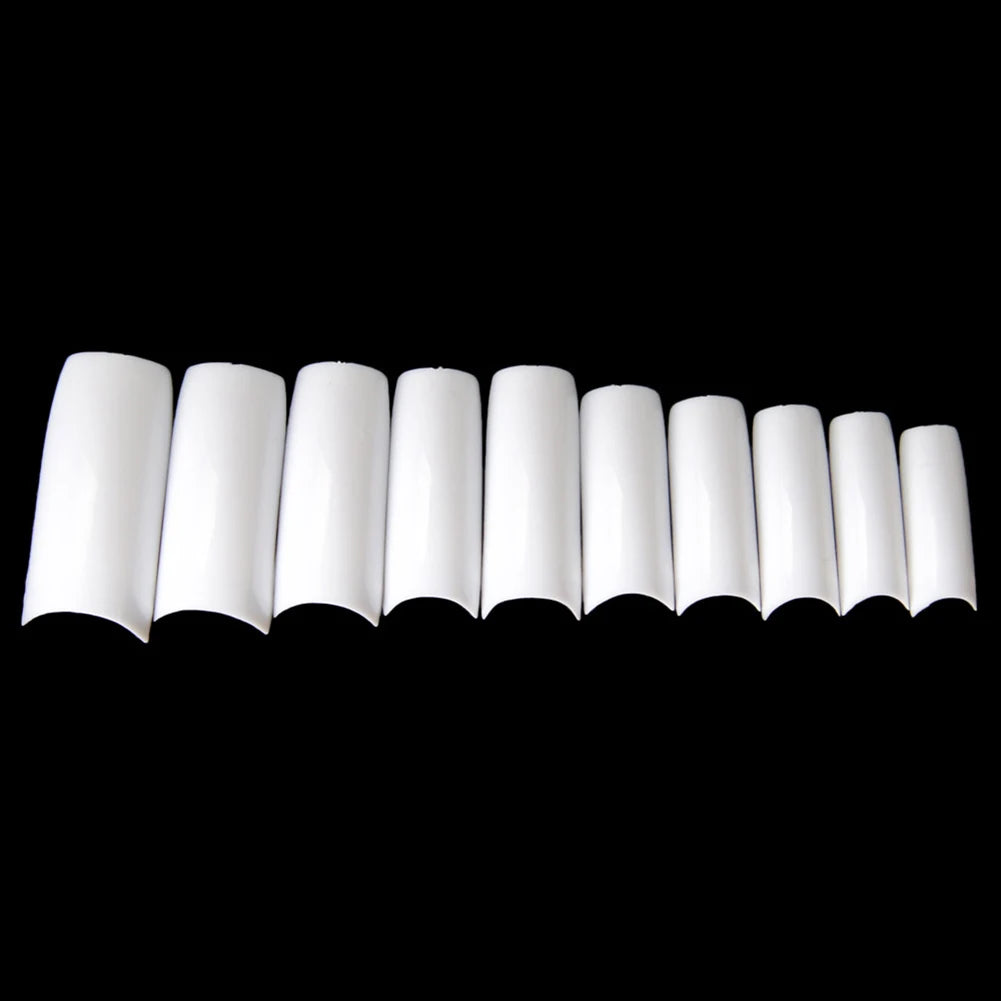 100/500pcs Half French Acrylic Nail Tips UV Gel DIY Manicure