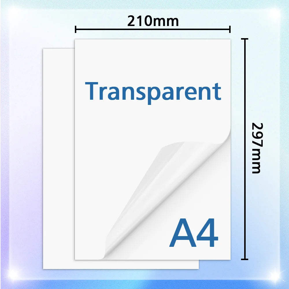 A4 Printable Vinyl Sticker Paper 10 Sheets – Waterproof Inkjet