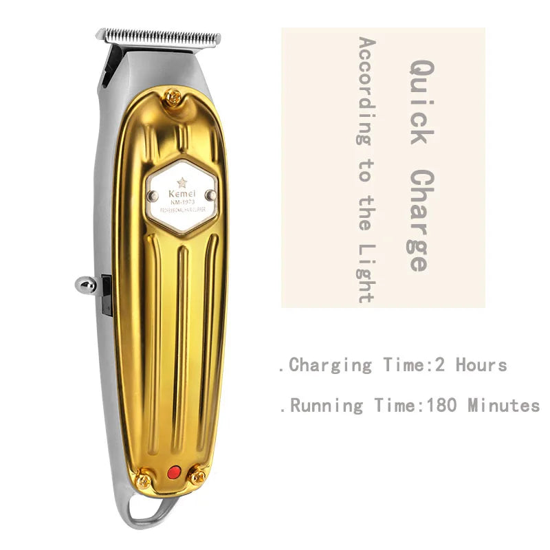 Kemei KM-1973 All-Metal Cordless Hair Clipper & Beard Trimmer
