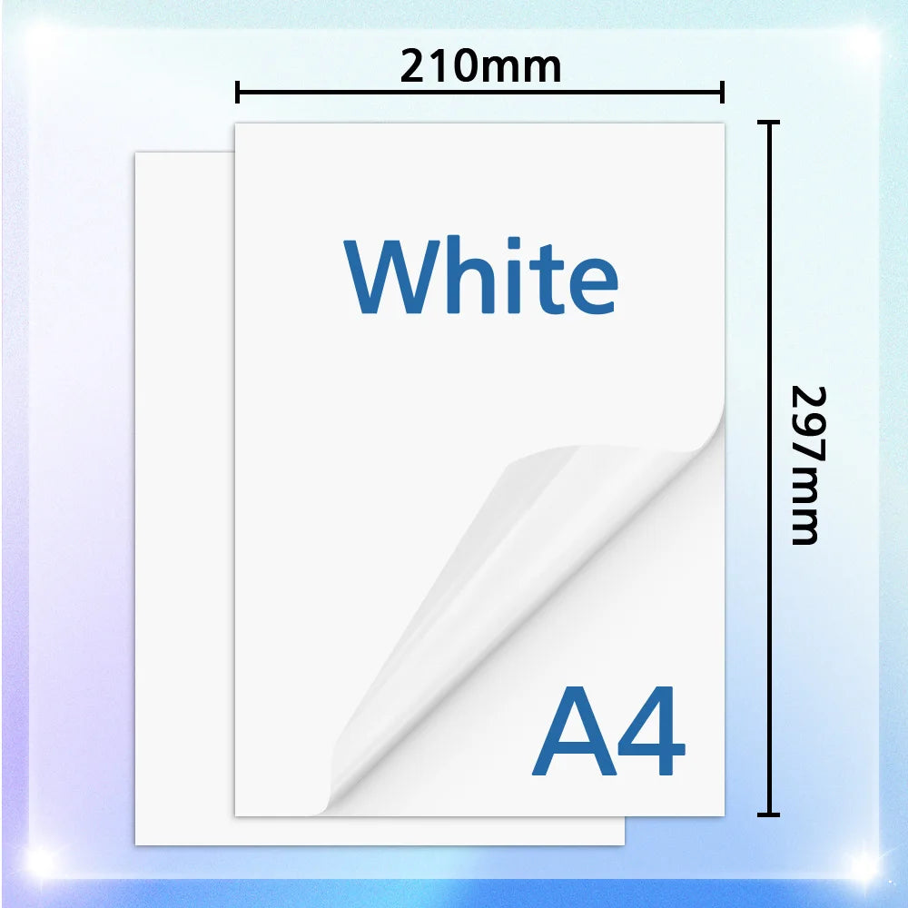 A4 Printable Vinyl Sticker Paper – Waterproof Inkjet Sheets