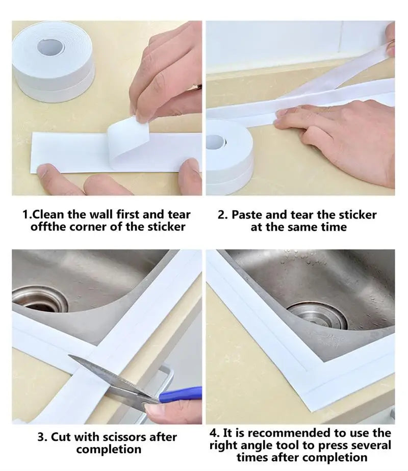 PVC Waterproof Sealing Strip Tape – Bathroom & Kitchen