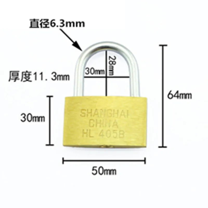 5-Pack 50mm Keyed-Alike Copper Padlocks – Drawer Luggage Box