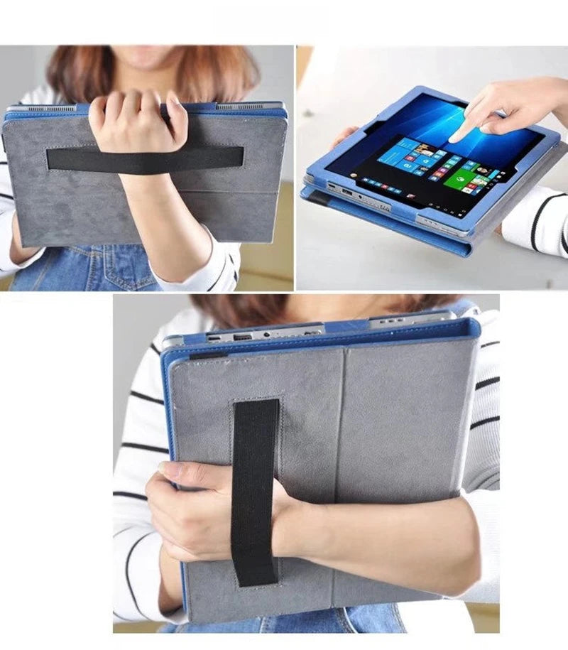 Floral PU Leather Case Stand & Strap for Lenovo Miix 520/510 12.3"