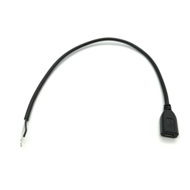 10-Pack Micro USB 2.0 Female Connector DIY Cable 30cm