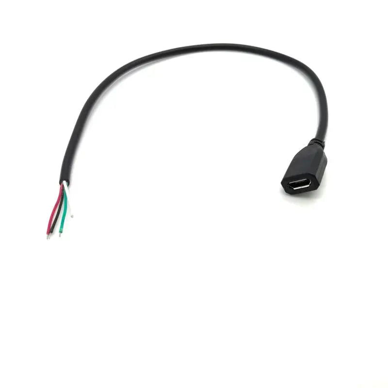 10-Pack Micro USB 2.0 Female Connector DIY Cable 30cm