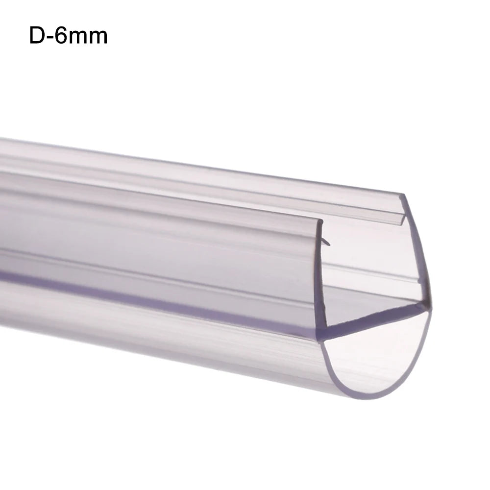 Transparent PVC Shower Door Seal Strip 4–12mm Glass Weatherstrip