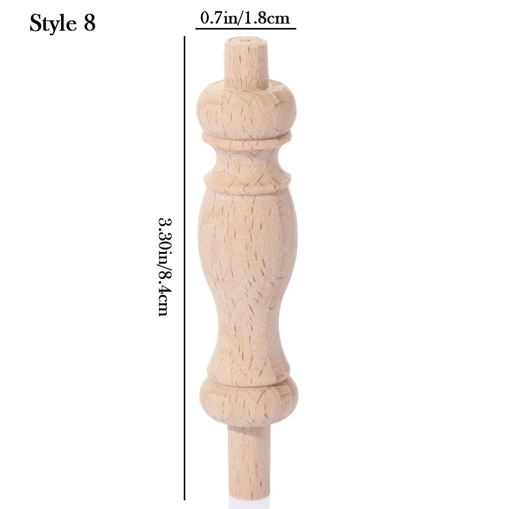 Vintage Wood Carved Furniture Leg – European Style Cabinet Foot