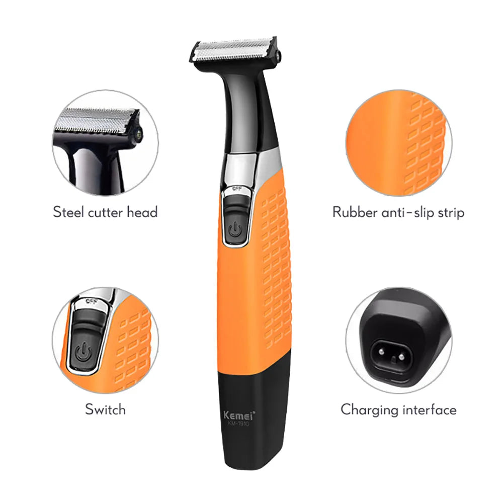 Kemei KM-1910 USB Rechargeable Electric Shaver Men & Women