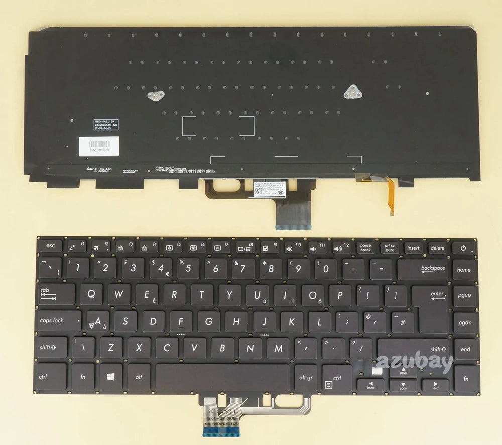 AZUBAY Backlit Keyboard for Asus ZenBook Pro UX550 UX530