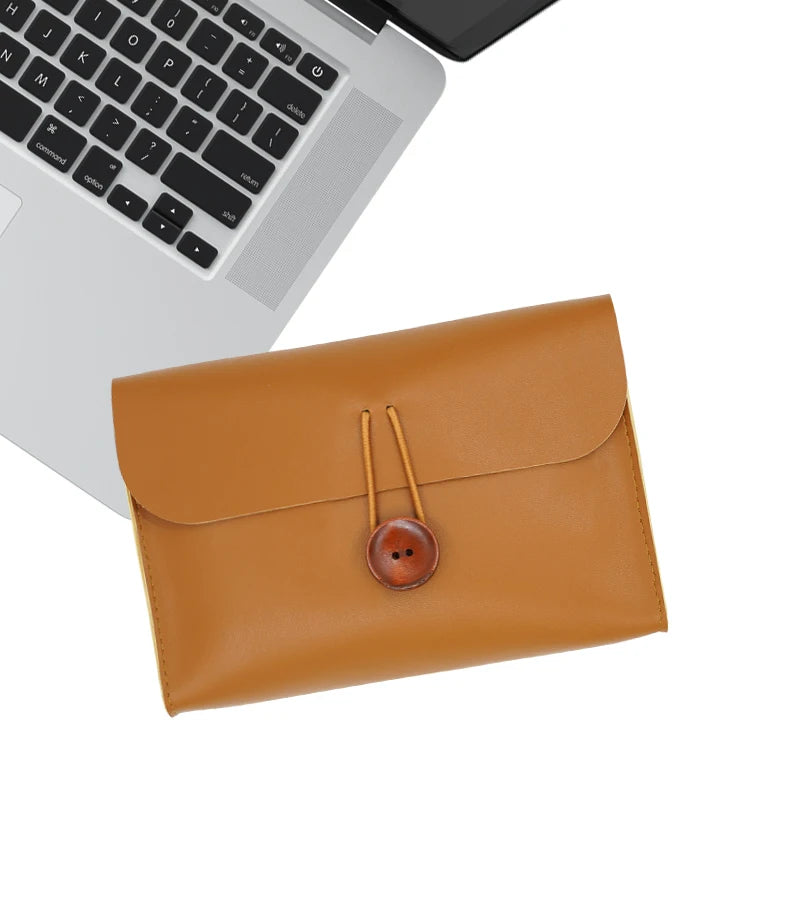 Quoko PU Leather Charger & Cable Storage Pouch for MacBook