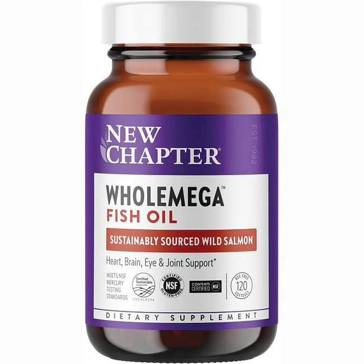 New Chapter Wholemega Fish Oil 30 Capsules – Wild Salmon