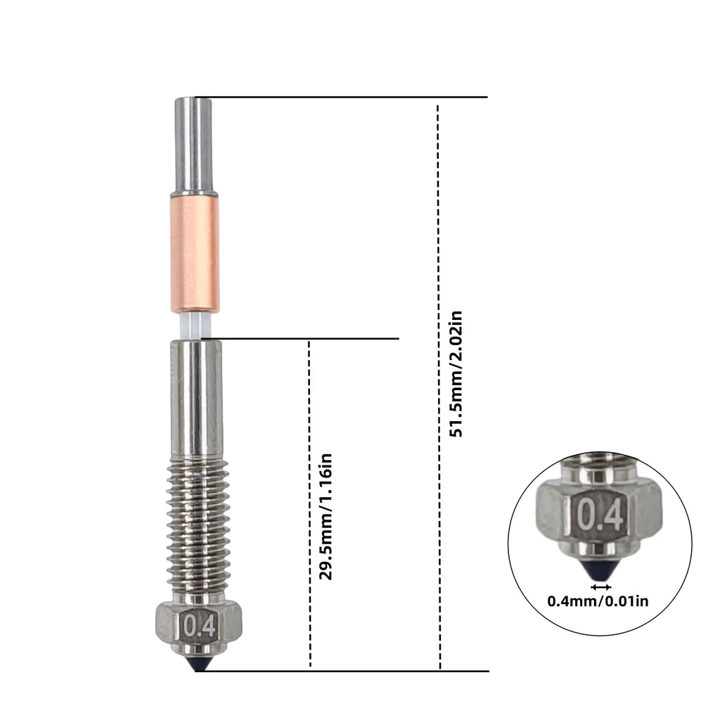 BEGRINT Bimetallic Hotend Nozzles for QIDI Plus4 – 0.2–0.8mm