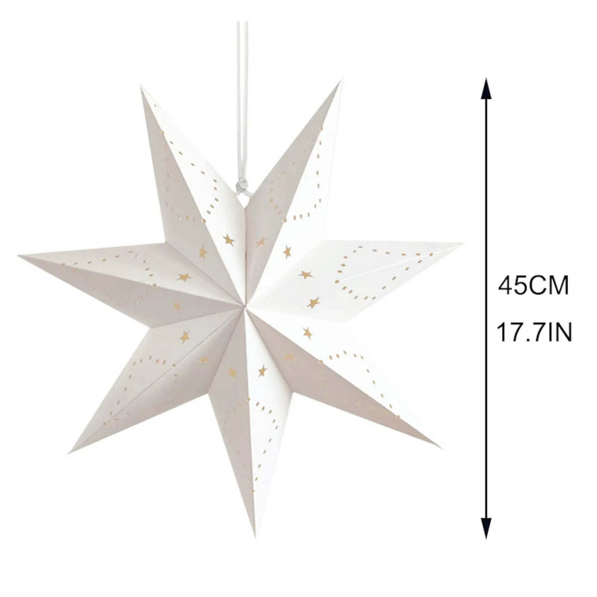 White Star Paper Lantern Hanging Christmas Party Decoration