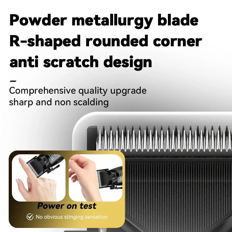 Kemei 9000RPM Cordless Hair Clipper Professional Grooming Kit