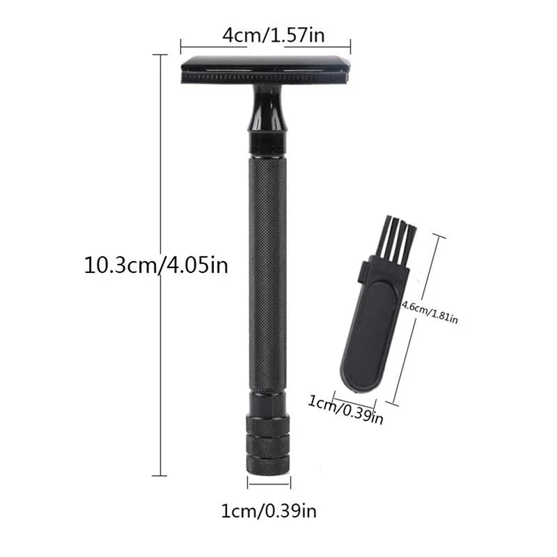 Men's Double Edge Safety Razor – Titanium Coated Blade