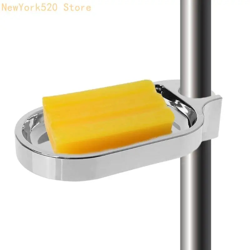 Wall Mounted ABS Slide Bar Soap Dish Holder – Chrome Silver
