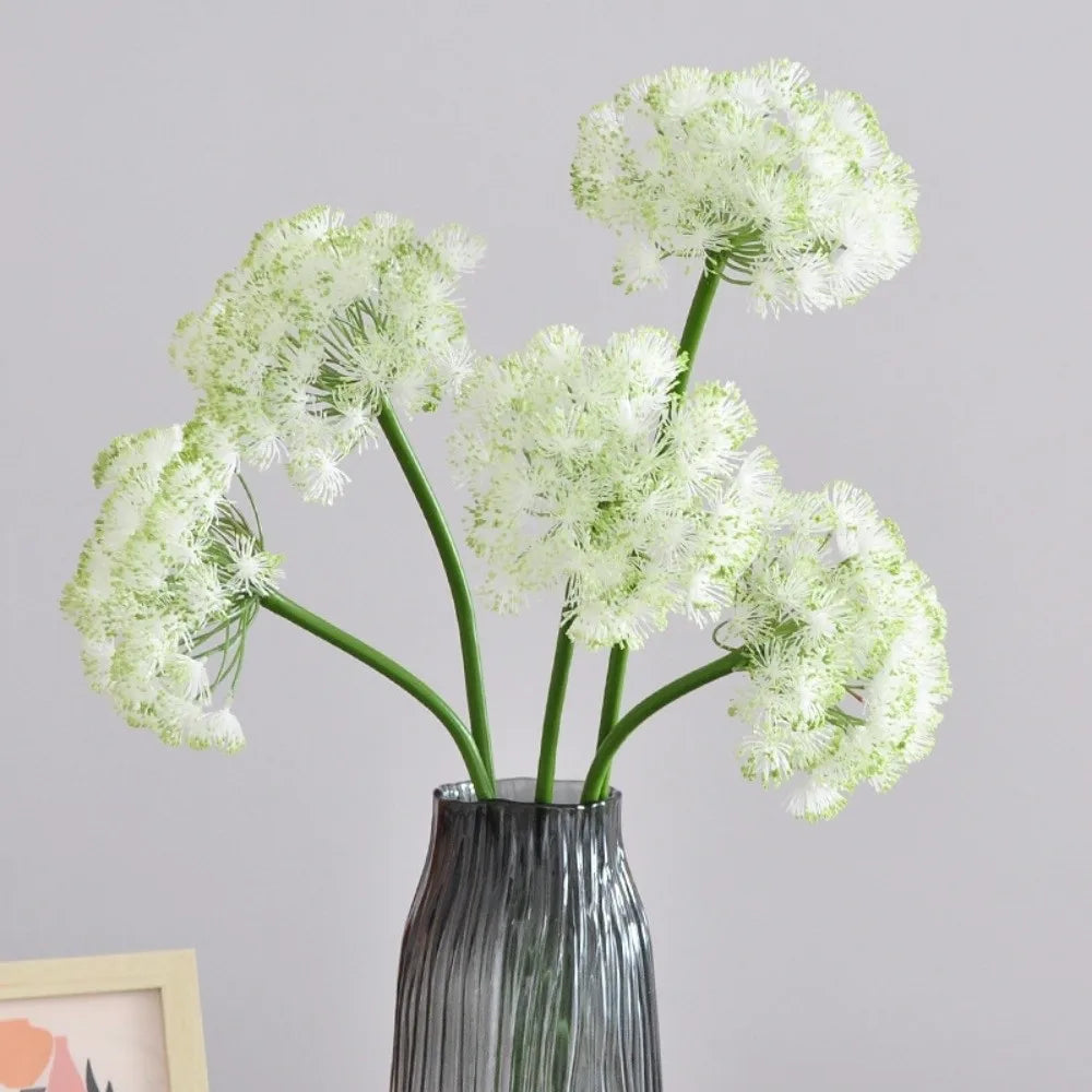 Green Artificial Silk Lace Flowers Faux Dandelion Home Decor
