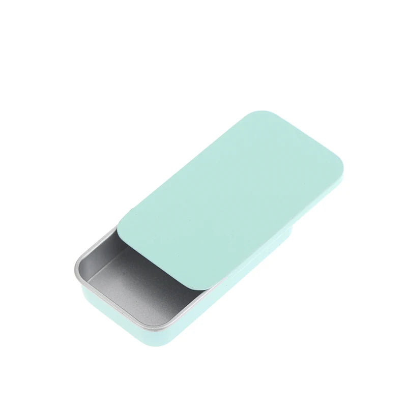 Slide Cover Aluminum Tin Box 60×34mm – Refillable Storage