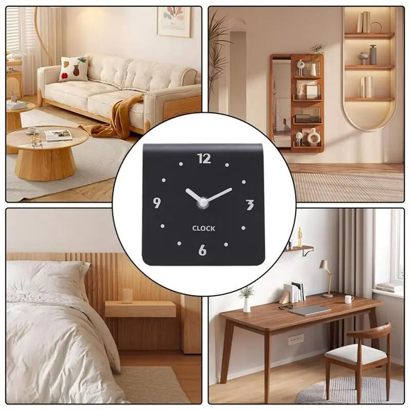 Retro Silent Desktop Alarm Clock – No-Tick Quartz Décor