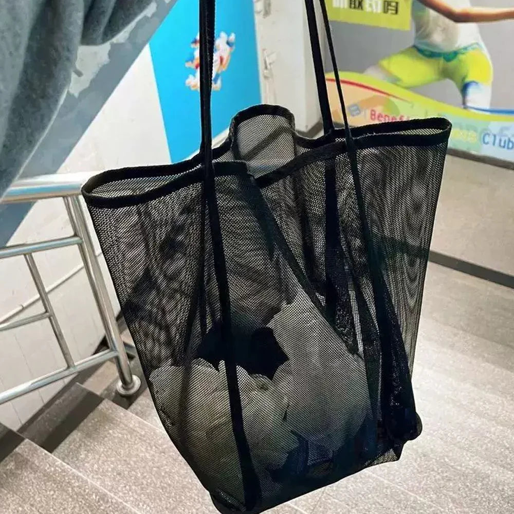 KindFuny Extra Large Mesh Beach Bag – Foldable Net Tote
