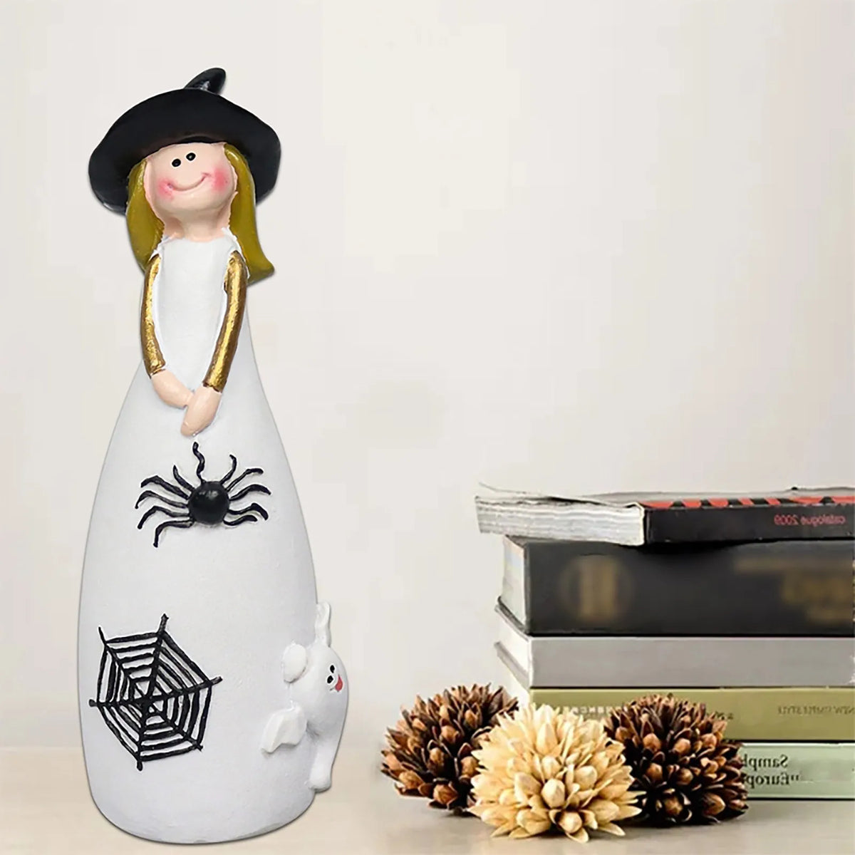 Witch Girl Figurine Set – Halloween Tabletop Decoration
