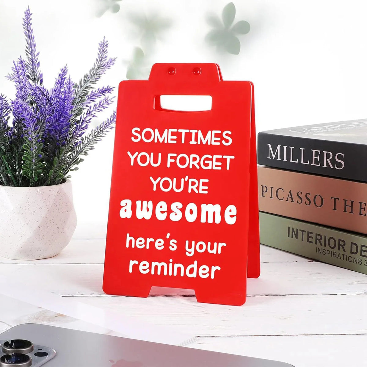 Motivational Desk Sign – Inspirational Affirmation Office Decor
