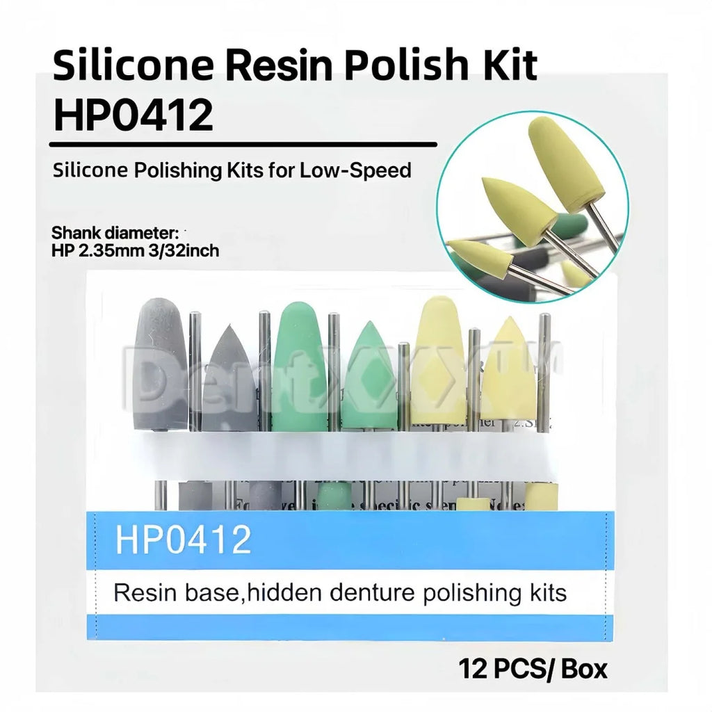 12-Pc Resin Polishing Kit HP 2.35mm Shank – Low Speed Tools