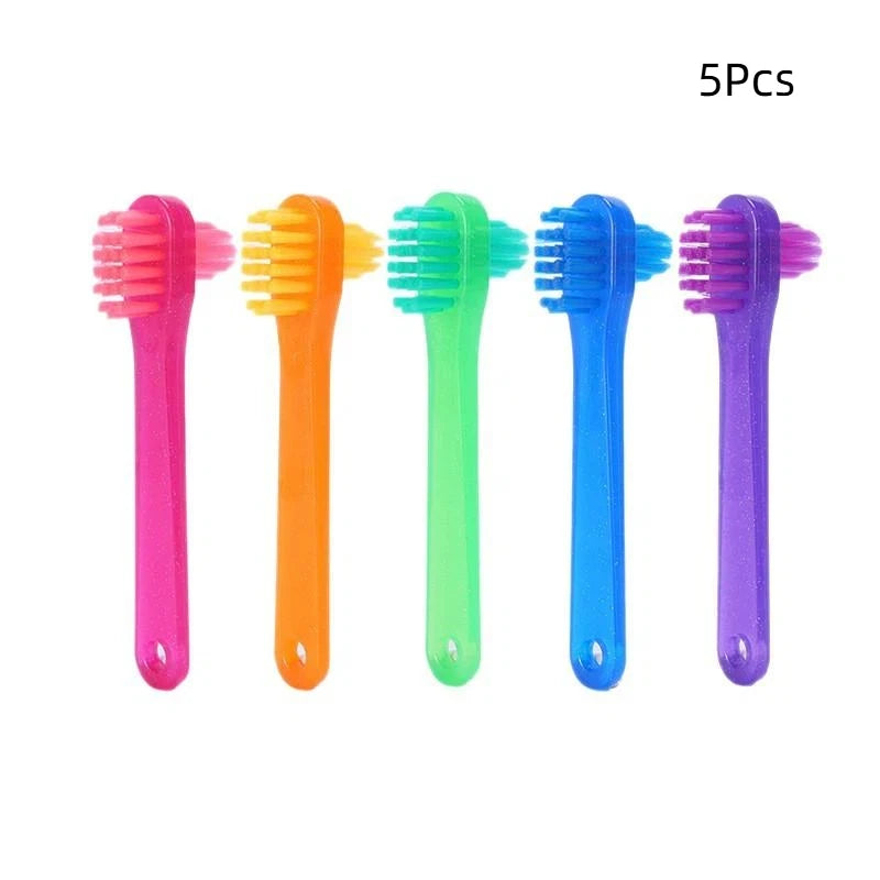 T-Shape Denture Brush Dual Head False Teeth Cleaner