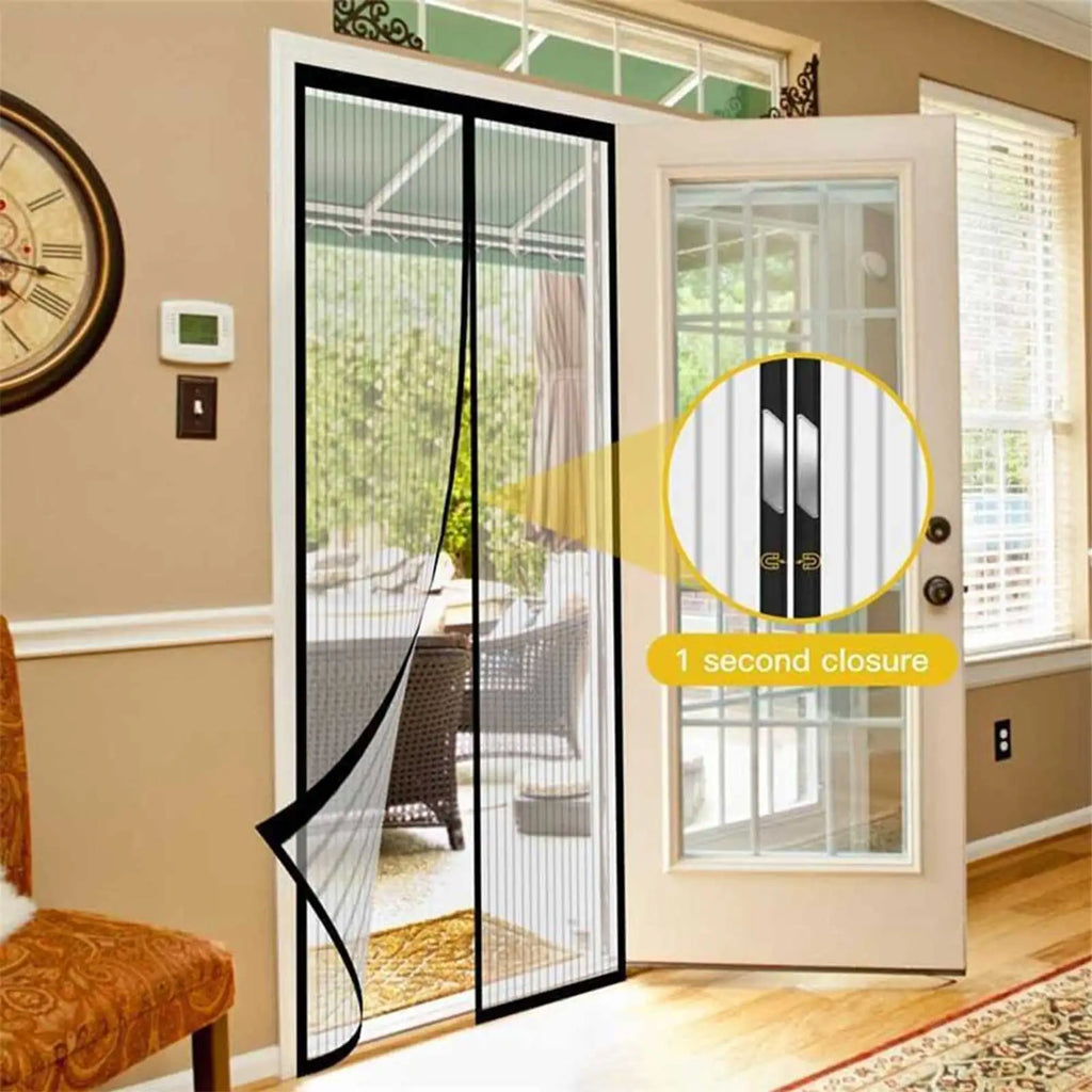 Magnetic Mosquito Screen Door Curtain – Auto-Close Mesh Net