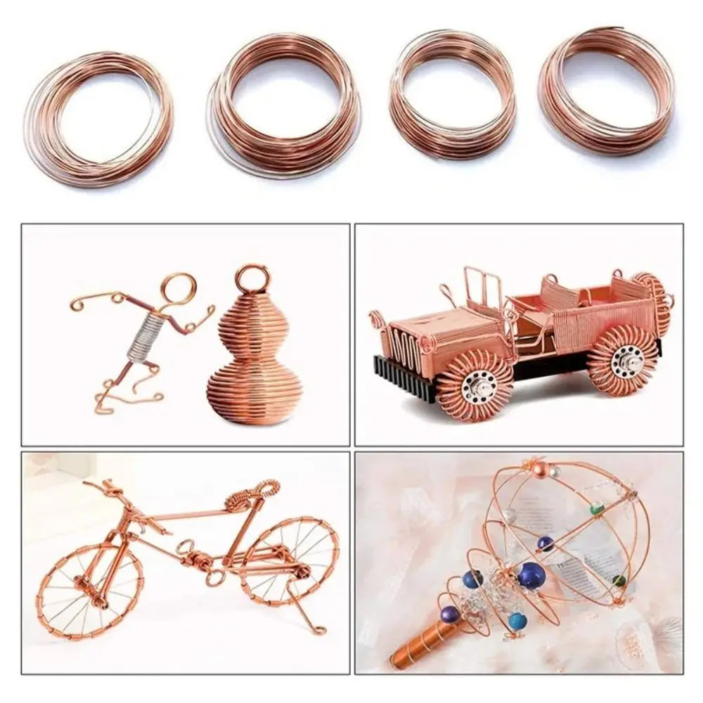 T2 Pure Bare Copper Wire 0.1–2mm Round Solid Coil 10M