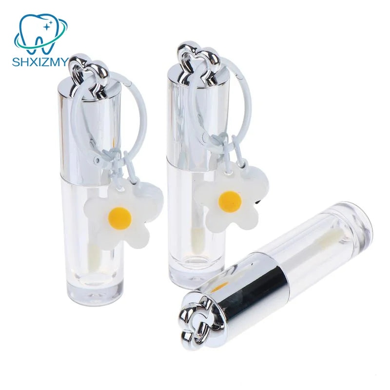 Frosted Refillable Lipstick Tube – 3D Floral DIY Lip Balm Container